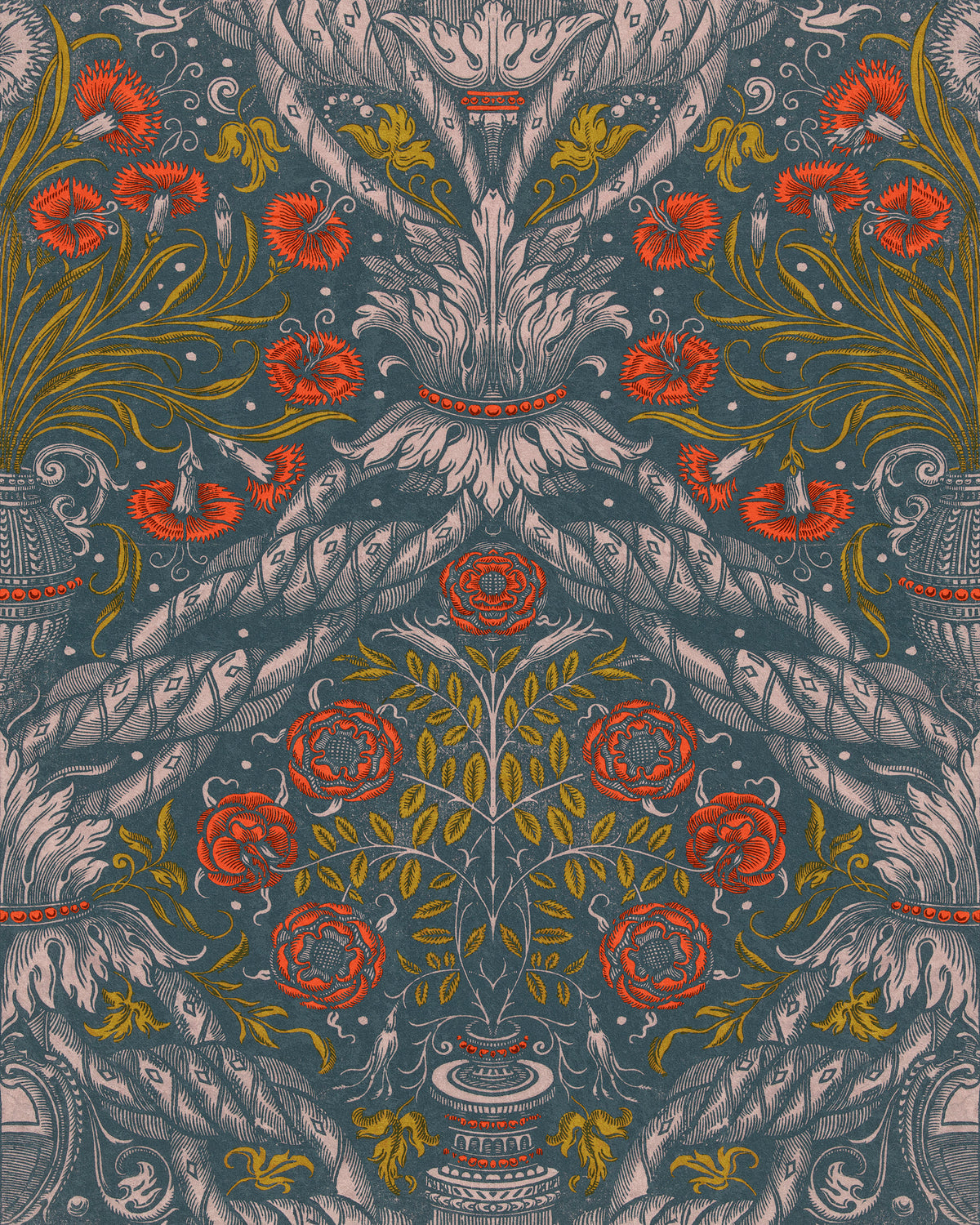 FLORAL ORNAMENT WALLPAPER