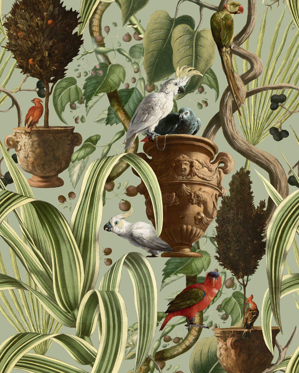 EXOTIC MENAGERIE WALLPAPER