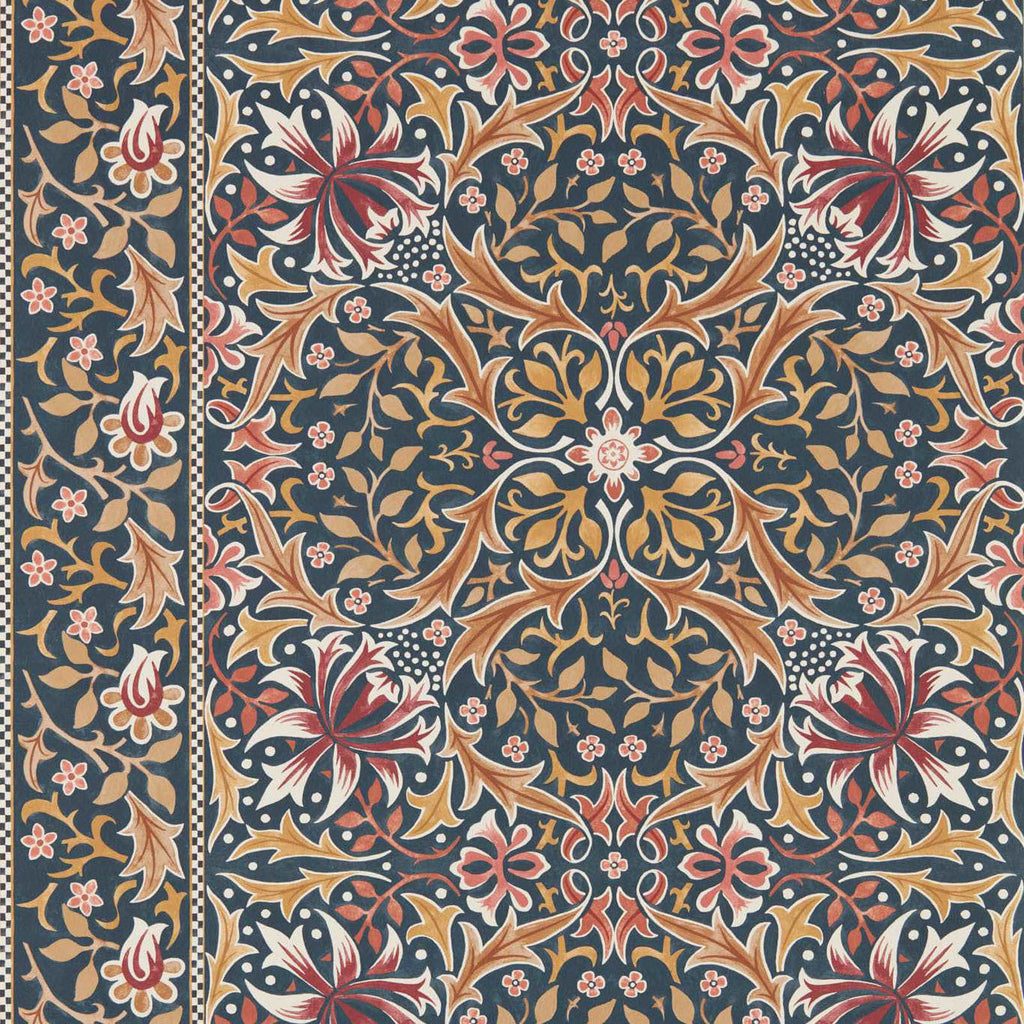 Walthamstow in Indigo/Gold by Morris & Co.