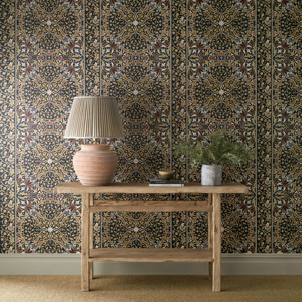 Walthamstow in Indigo/Gold by Morris & Co.