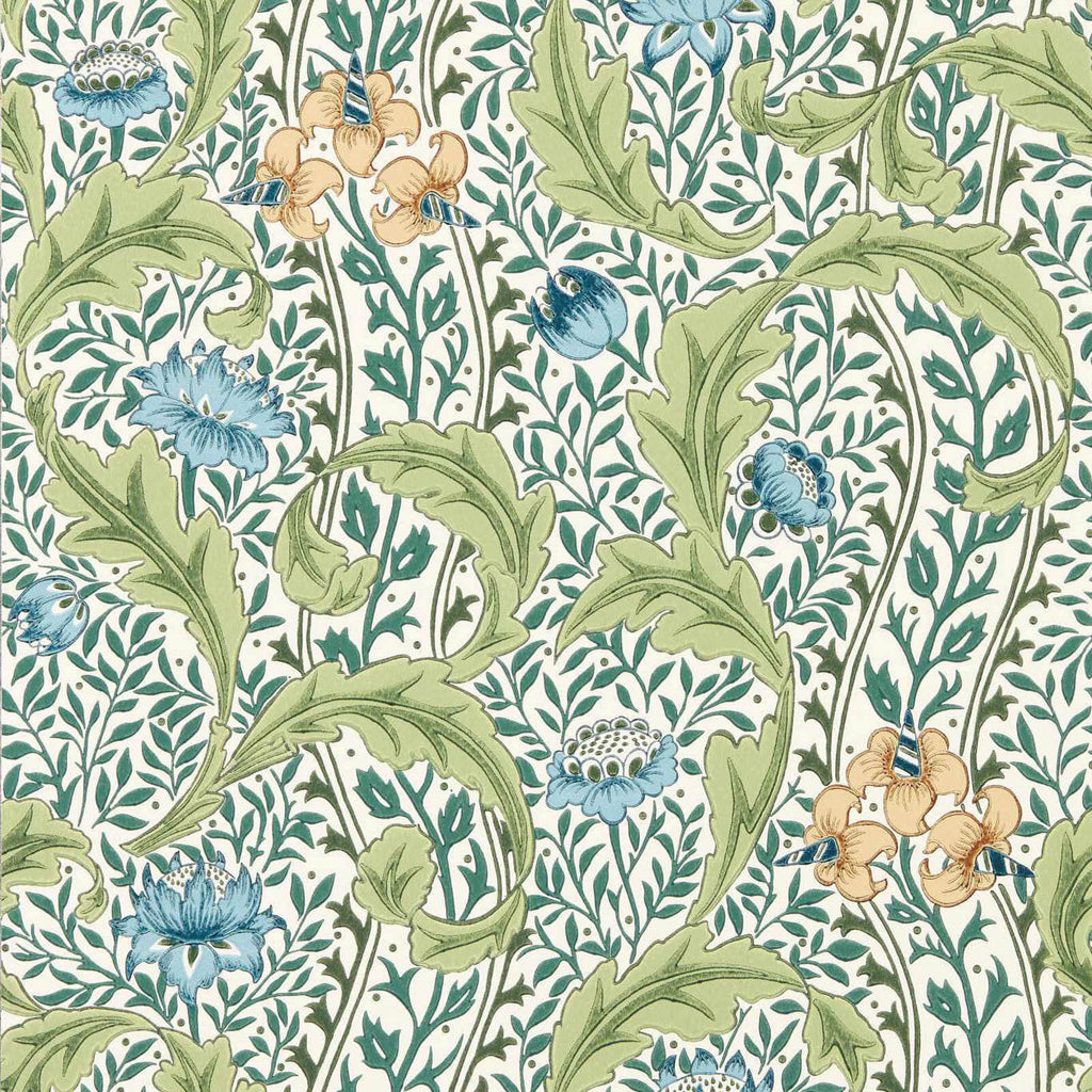 Wild Tulip & Vine in Nettle/Woad by Morris & Co.
