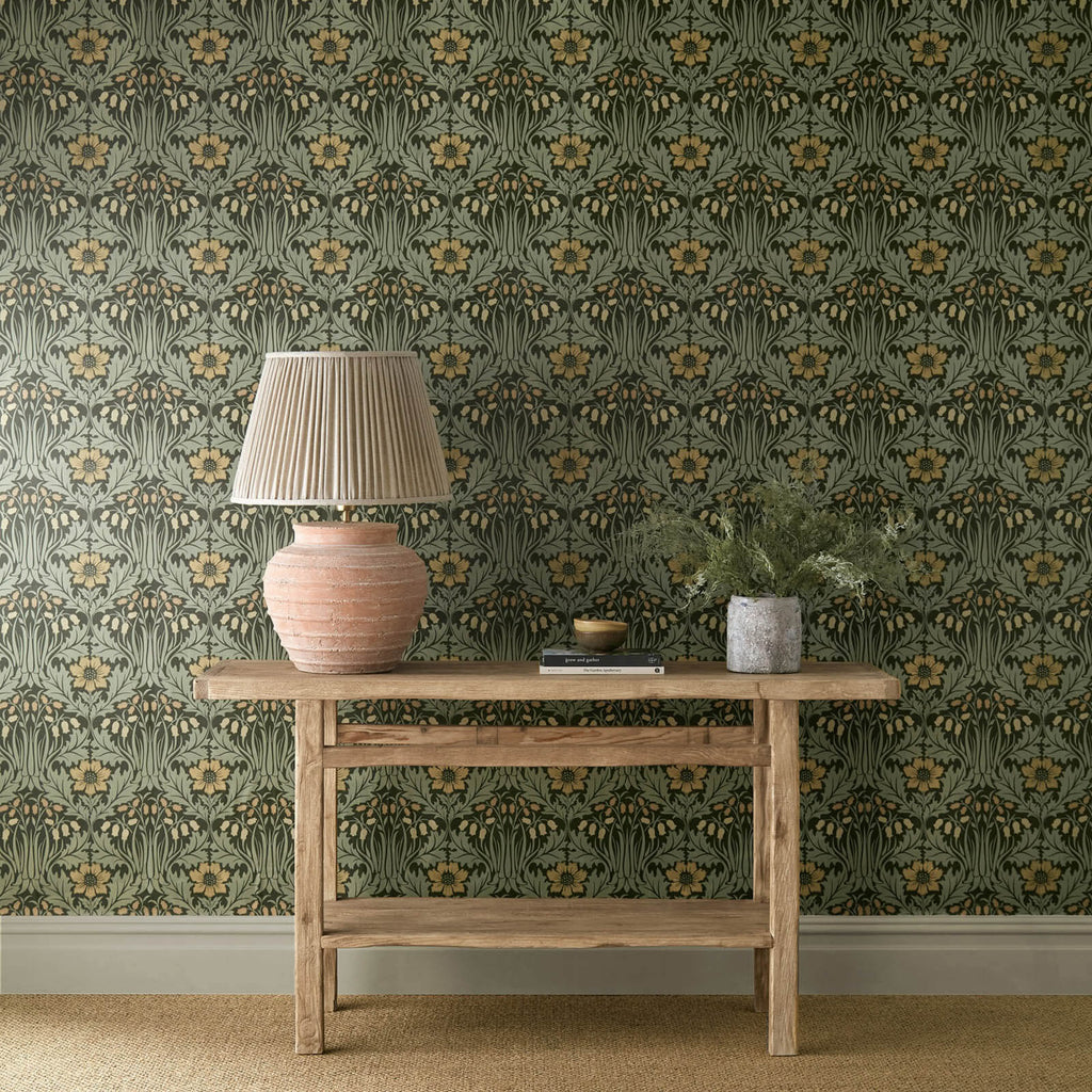 Woodbell & Anemone in Bayleaf/Manilla by Morris & Co.