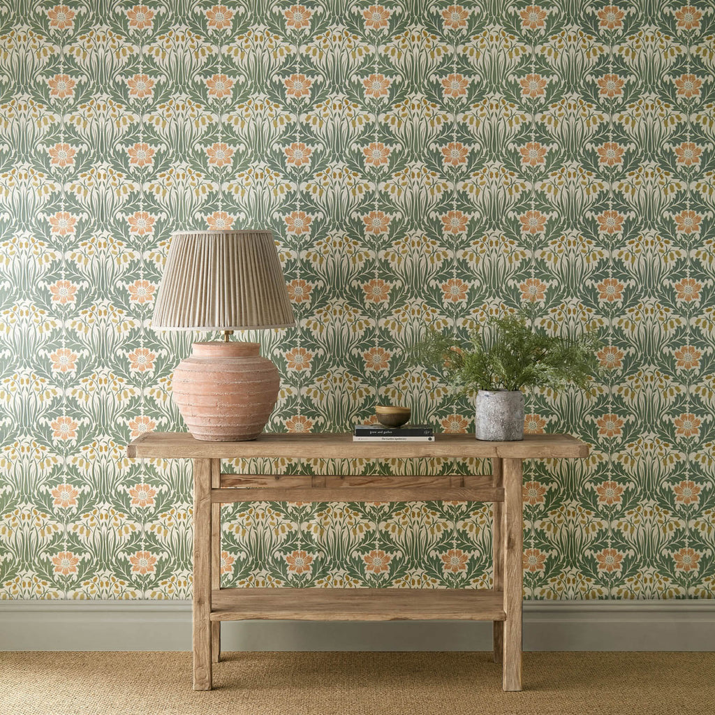 Woodbell & Anemone in Rose/Sage by Morris & Co.
