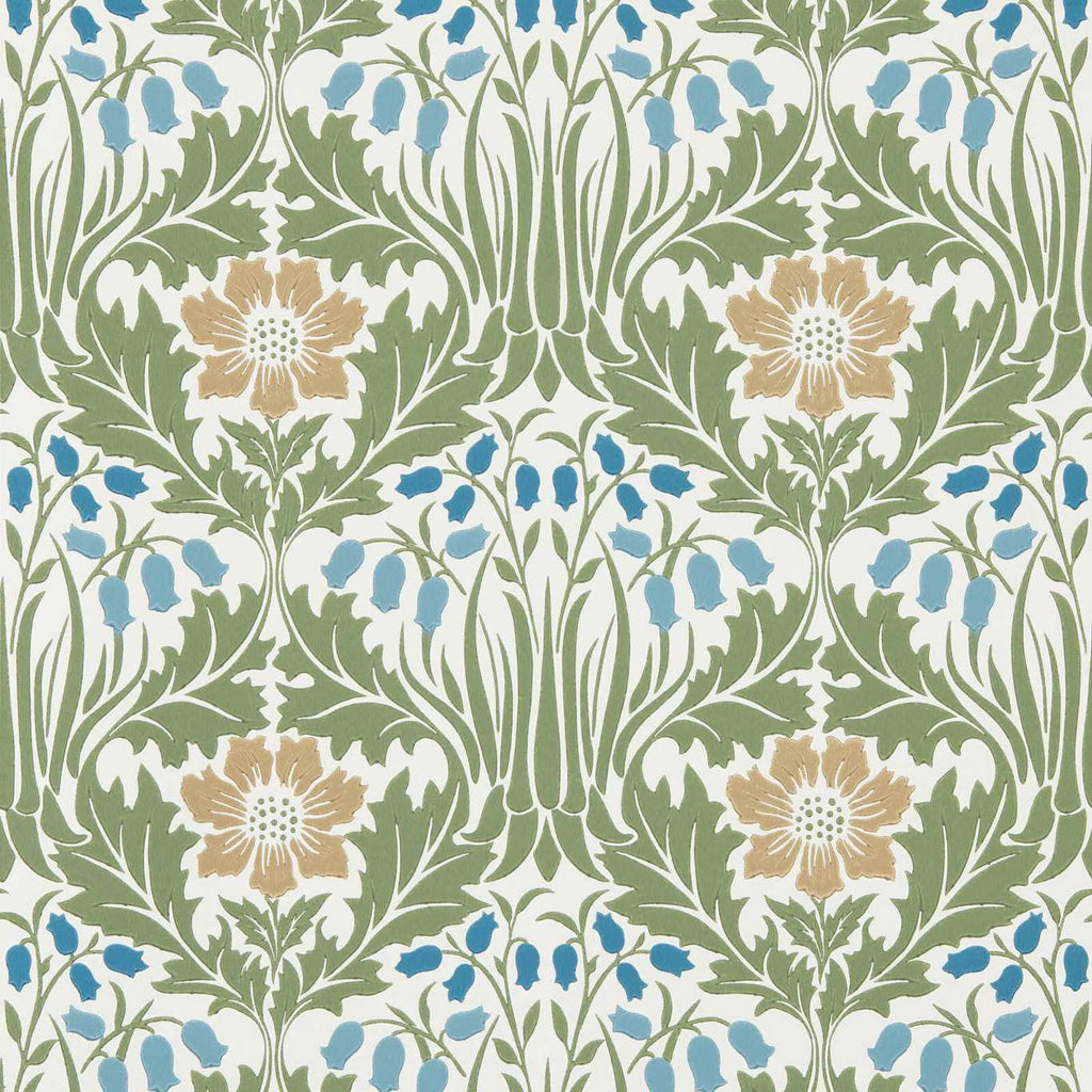 Woodbell & Anemone in Woad/Nettle by Morris & Co.
