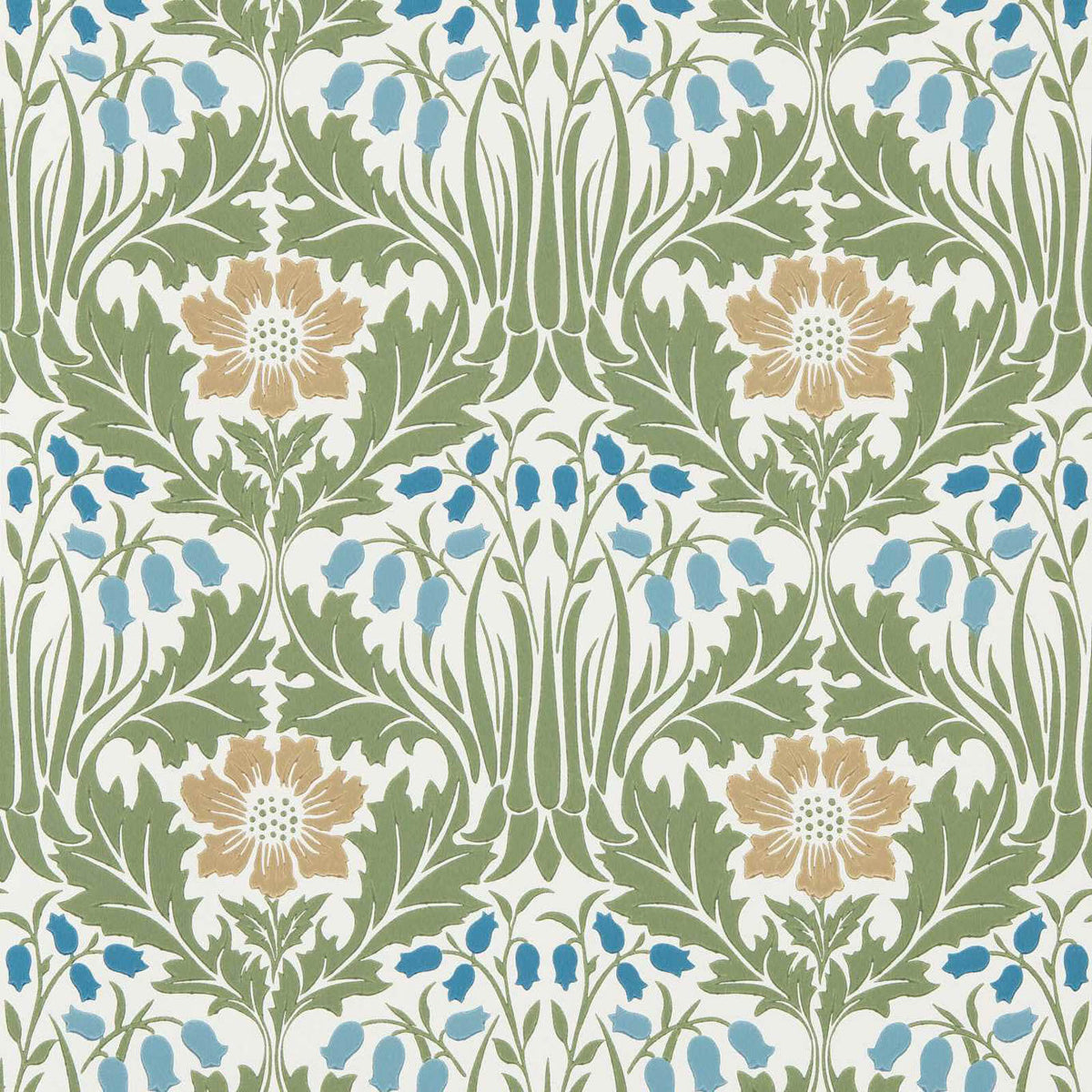 Woodbell & Anemone in Woad/Nettle by Morris & Co.