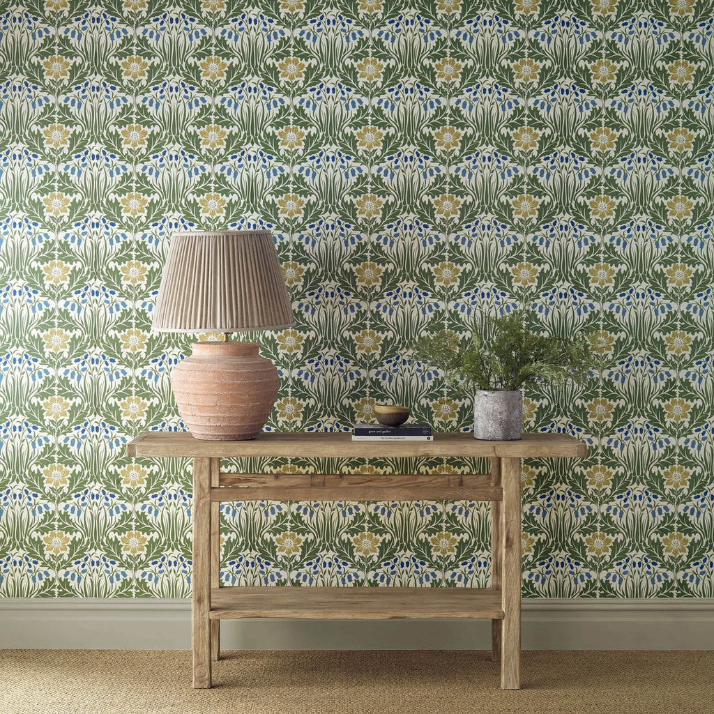 Woodbell & Anemone in Woad/Nettle by Morris & Co.