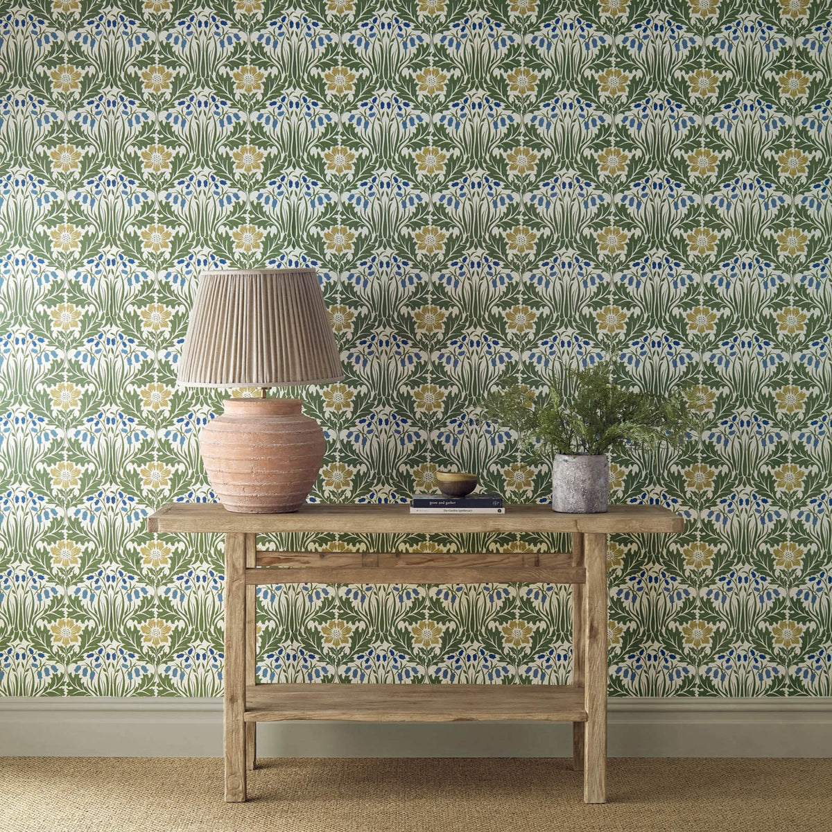 Woodbell & Anemone in Woad/Nettle by Morris & Co.