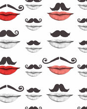Load image into Gallery viewer, MOUSTACHE AND LIPS WALLPAPER