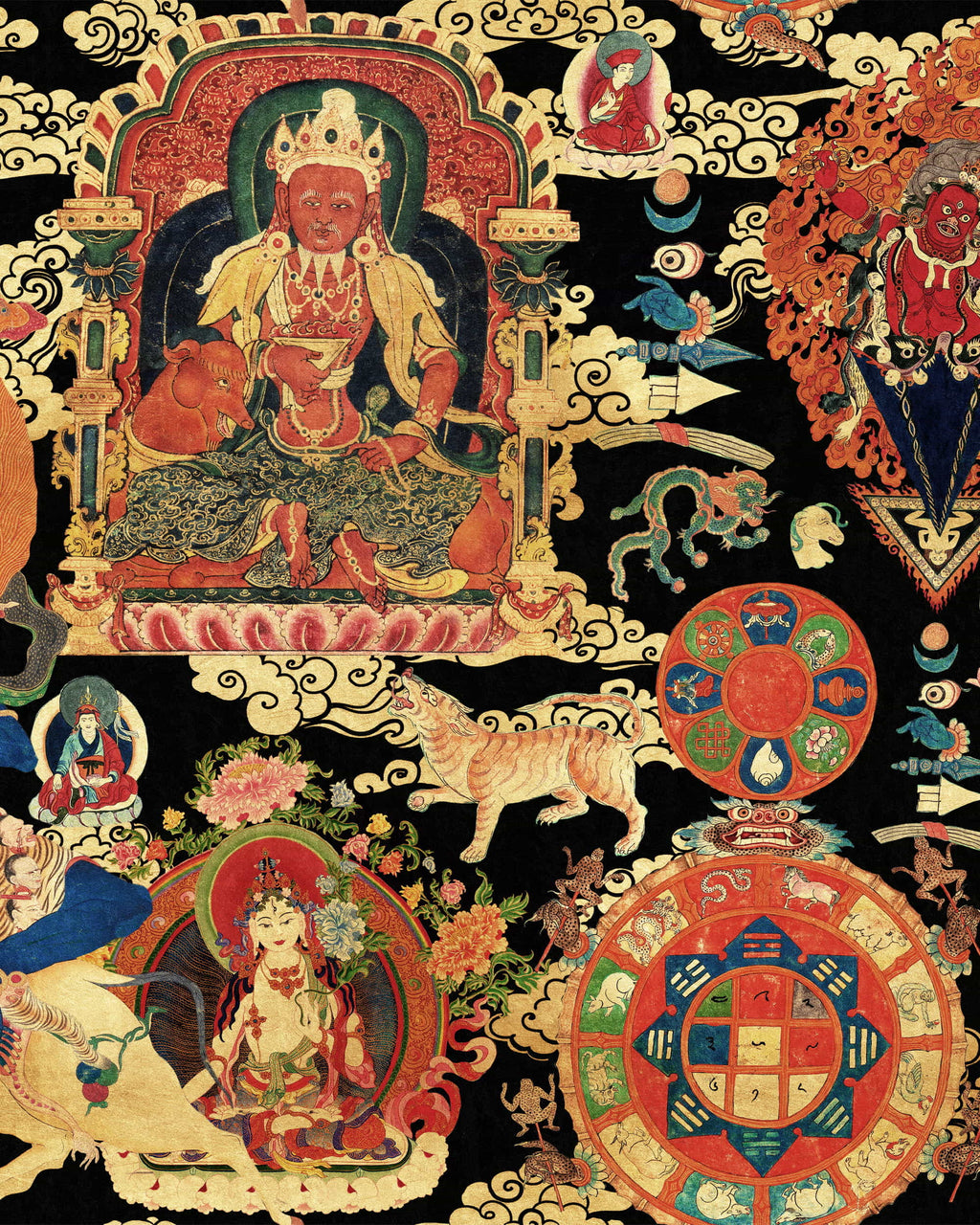 TIBETAN TAPESTRY METALLIC EDITION WALLPAPER