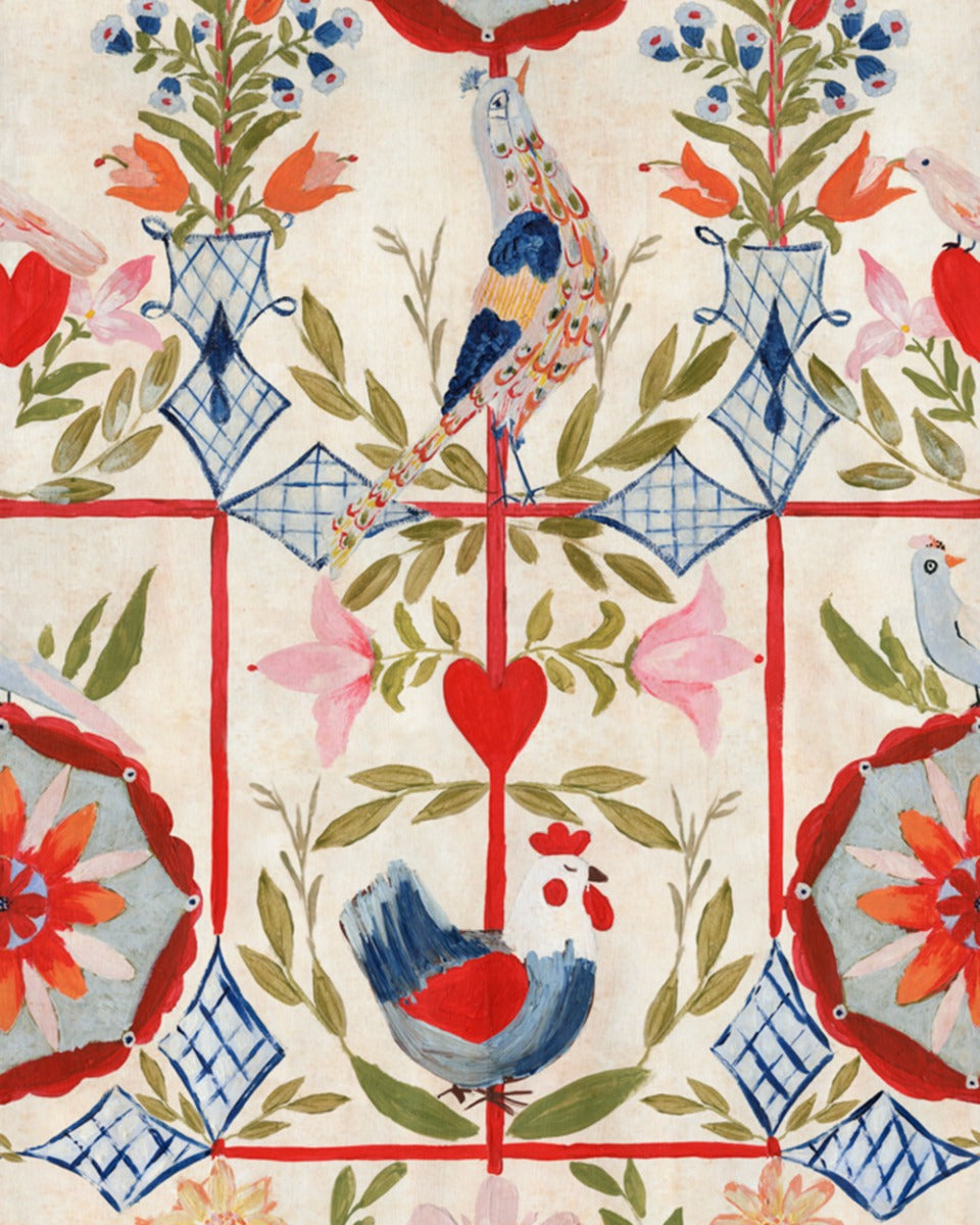 THE BIRD HOUSE WALLPAPER