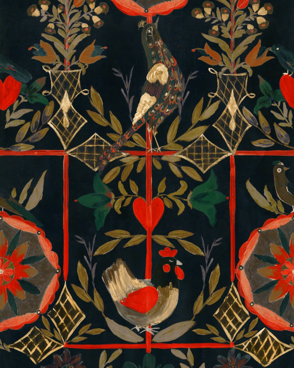 THE BIRD HOUSE WALLPAPER