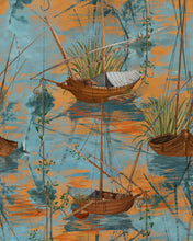 Load image into Gallery viewer, MOORED BOATS WALLPAPER