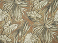 Water lily wallpaper in Terracotta