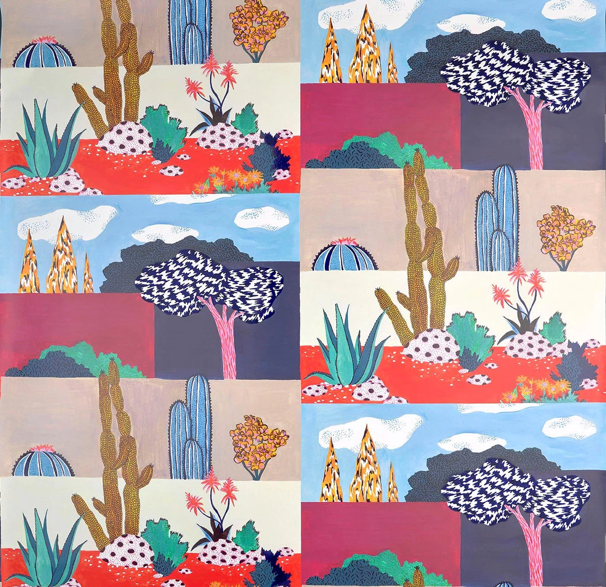 Riad wallpaper in Multicolore