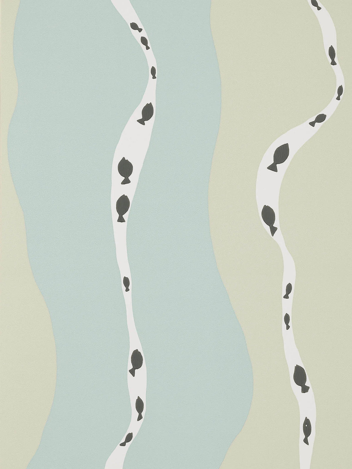 Au fil de l'eau wallpaper in Opale