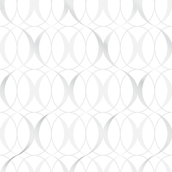 Circulate Light Silver Peel & Stick Wallpaper