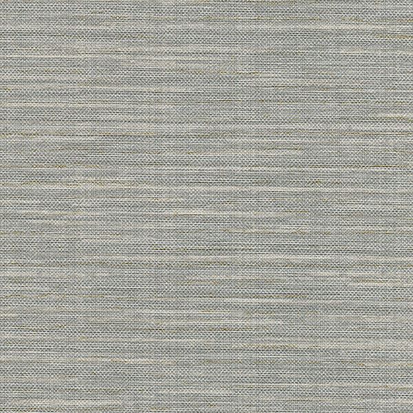 Bay Ridge Grey Faux Grasscloth Wallpaper