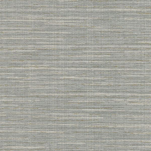 Bay Ridge Grey Faux Grasscloth Wallpaper