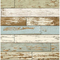 Borough Blue Scrap Wood Wallpaper