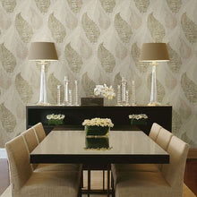 Load image into Gallery viewer, Rosemary Khaki Leaf Wallpaper