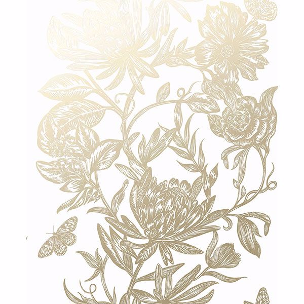 Marquis Gold Floral Wallpaper