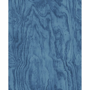 Bentham Blue Plywood Wallpaper