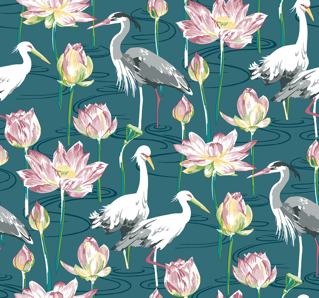 Barton Teal Heron Wallpaper