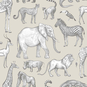 Kenji Taupe Safari Wallpaper