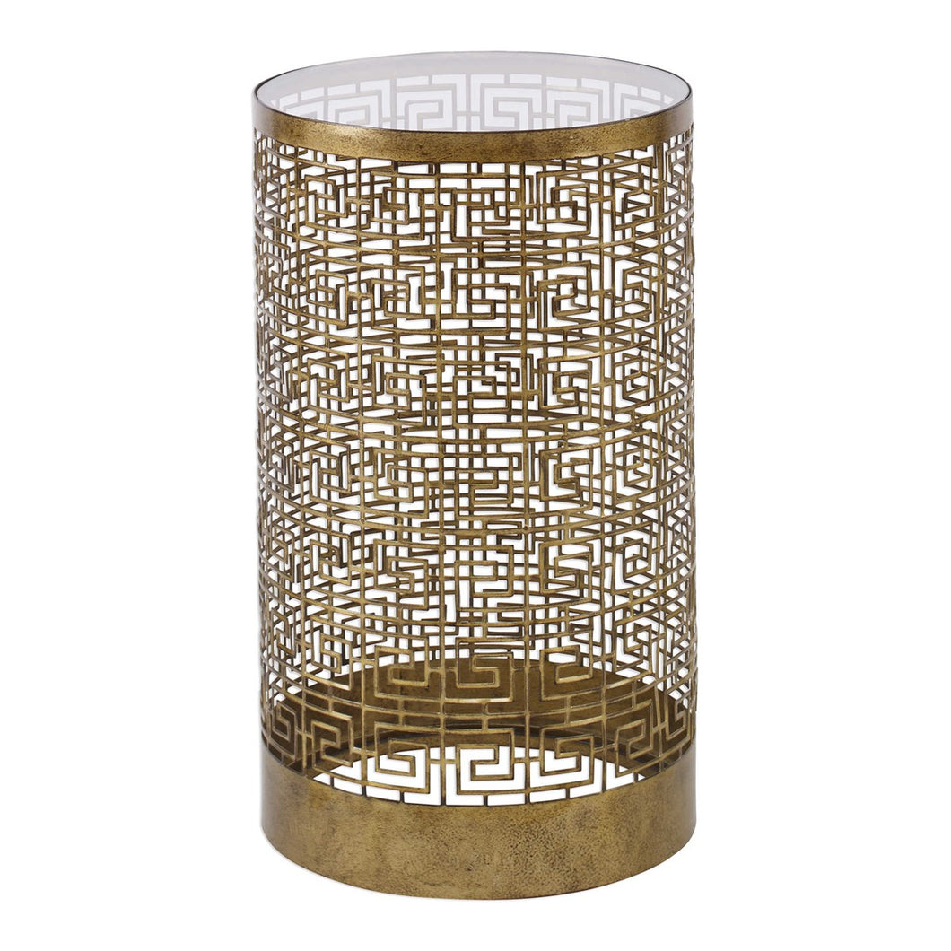 GOLD METAL ACCENT TABLE