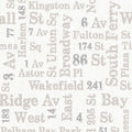 ELLIS TAUPE TYPOGRAPHY WALLPAPER