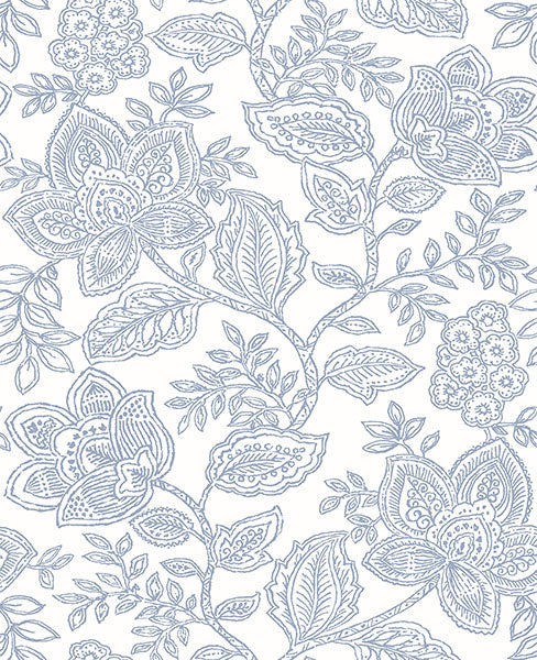 LARKIN LAVENDER FLORAL WALLPAPER