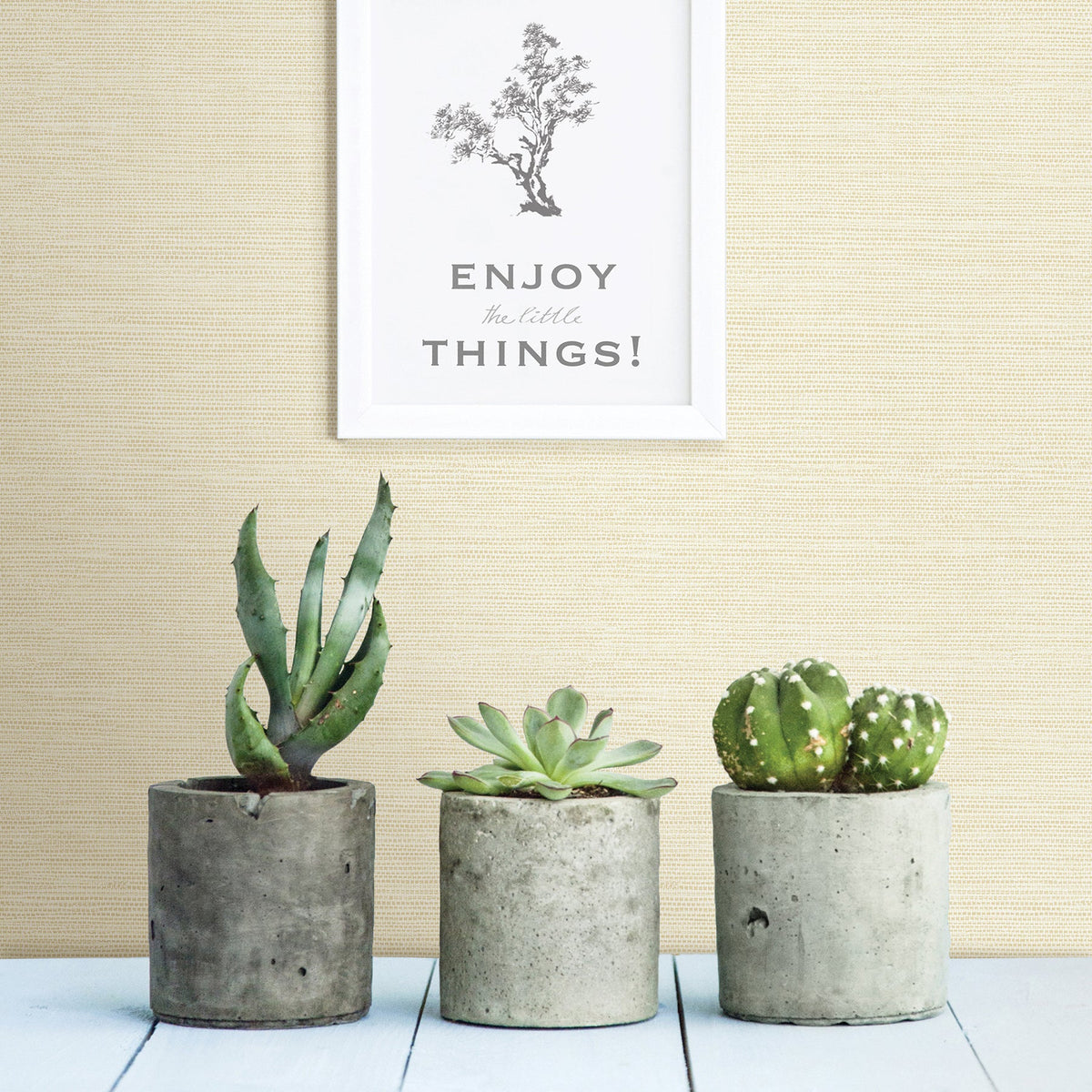 Agave Bliss Faux Grasscloth Wallpaper