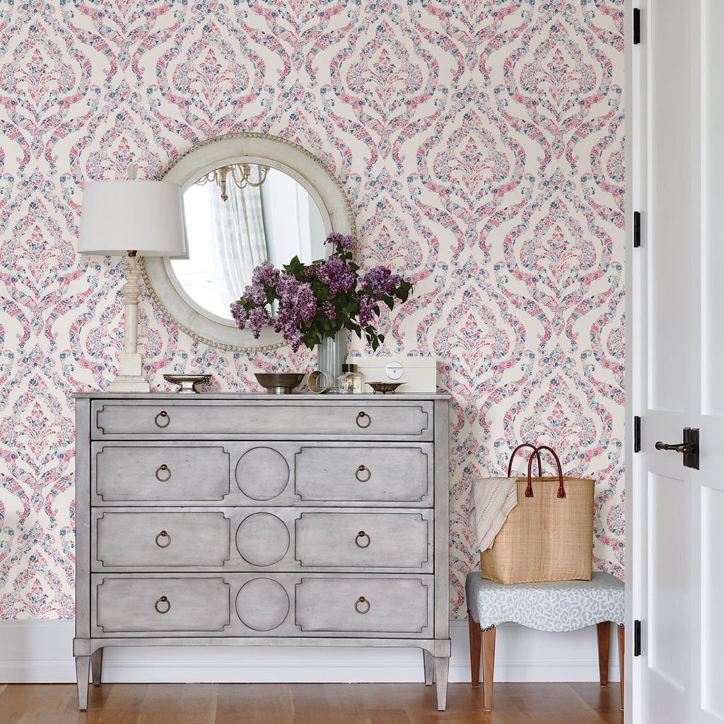 Featherton Floral Damask Wallpaper