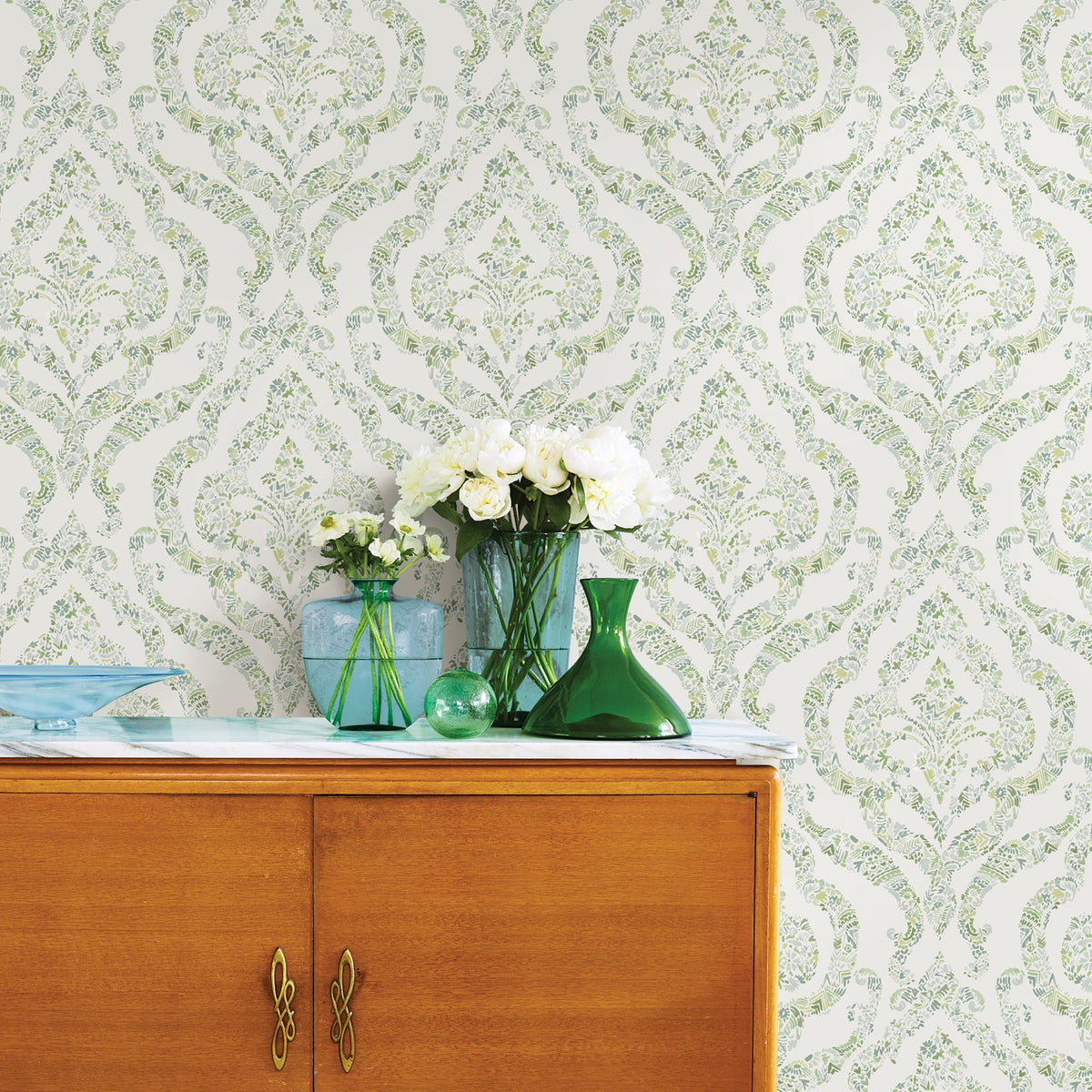 Featherton Floral Damask Wallpaper