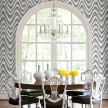 Load image into Gallery viewer, Bargello Faux Grasscloth Wave Wallpaper