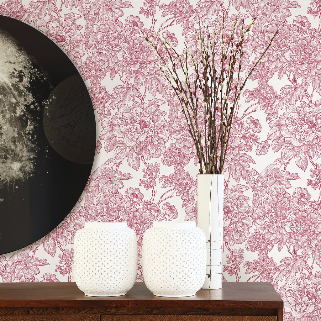 Birds of Paraside Breeze Floral Wallpaper