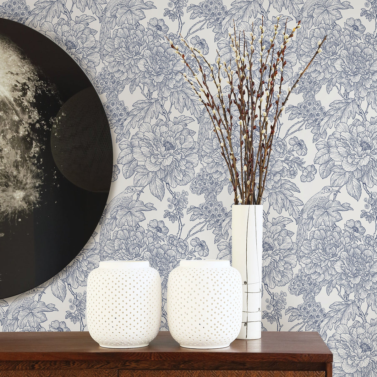 Birds of Paraside Breeze Floral Wallpaper