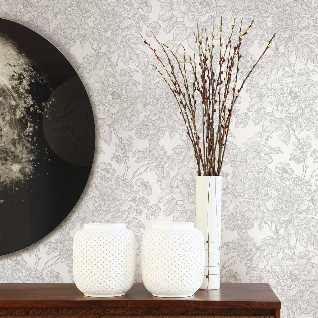 Birds of Paraside Breeze Floral Wallpaper