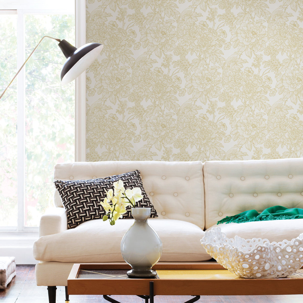 Birds of Paraside Breeze Floral Wallpaper