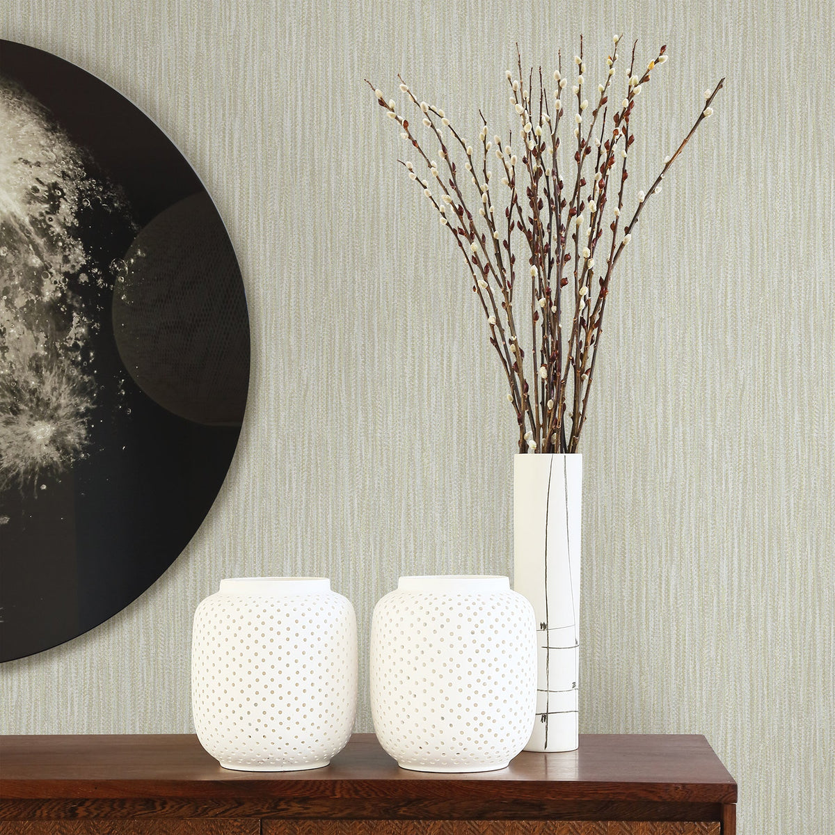 Raffia Thames Faux Grasscloth Wallpaper