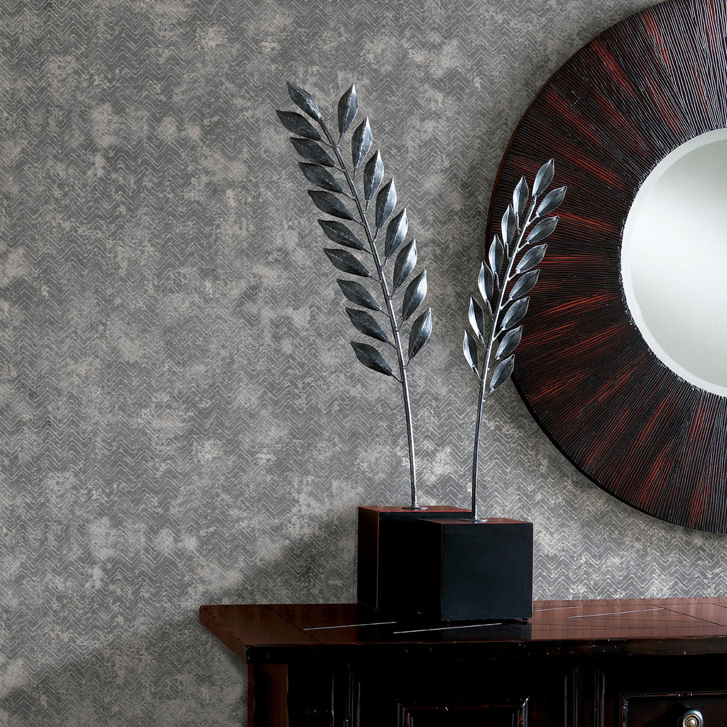 Luna Distressed Chevron Wallpaper