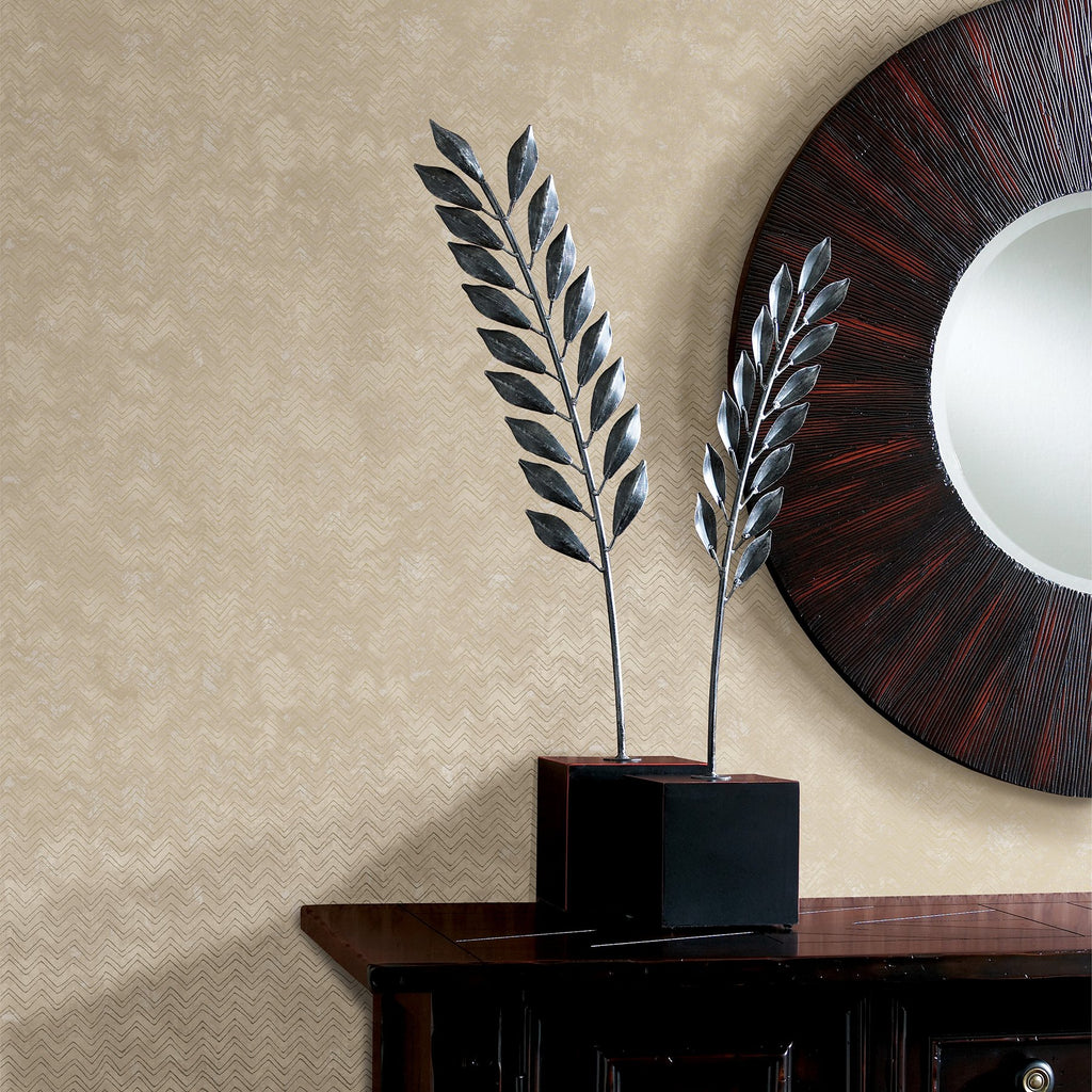 Luna Distressed Chevron Wallpaper