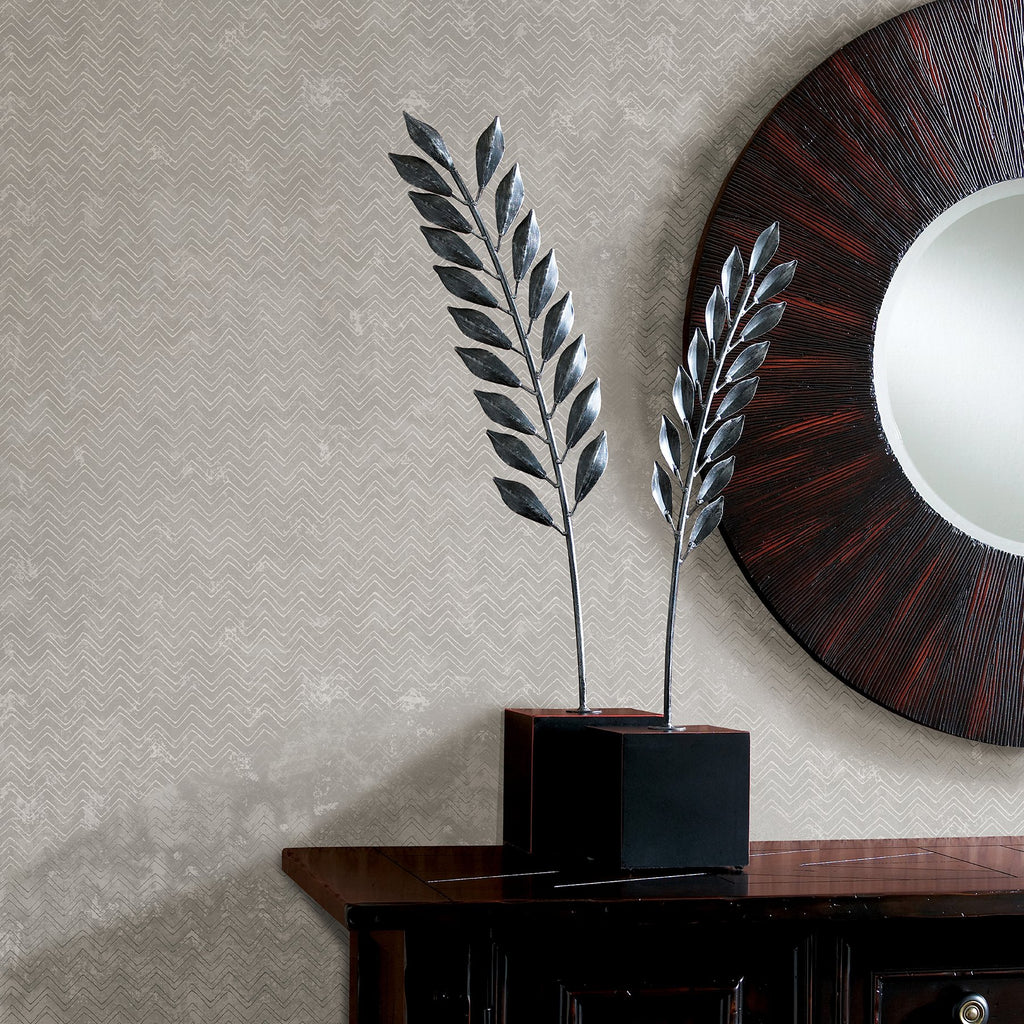 Luna Distressed Chevron Wallpaper