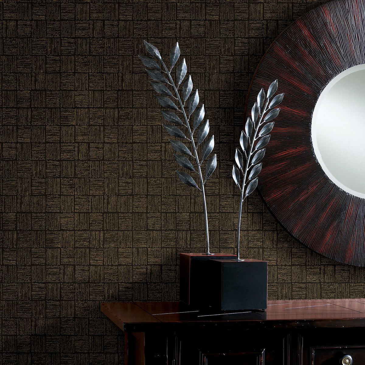 Glint Distressed Geometric Wallpaper