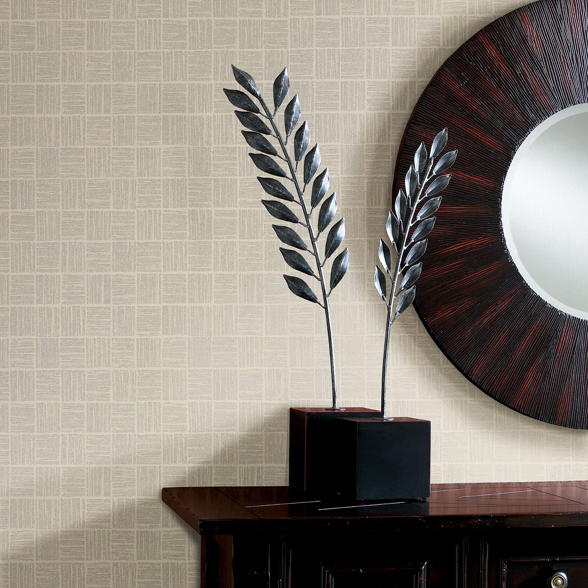 Glint Distressed Geometric Wallpaper
