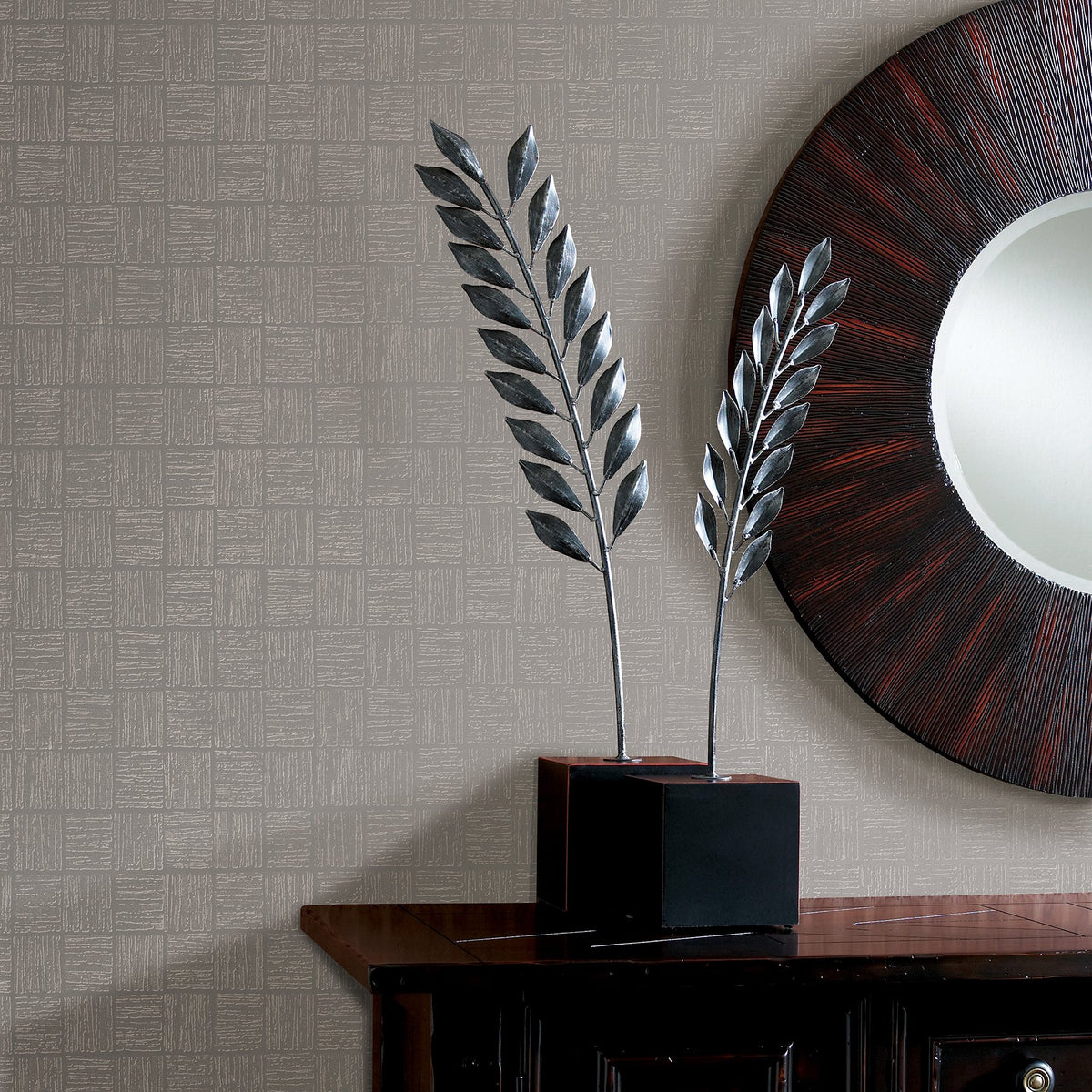 Glint Distressed Geometric Wallpaper