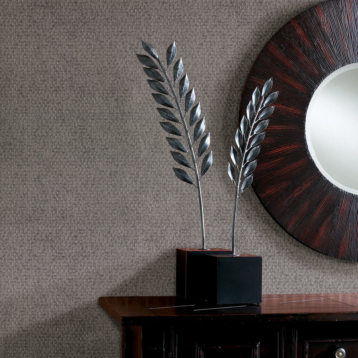 Carbon Honeycomb Geometric Wallpaper