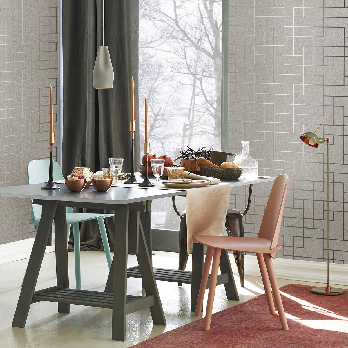Mason Geometric Wallpaper