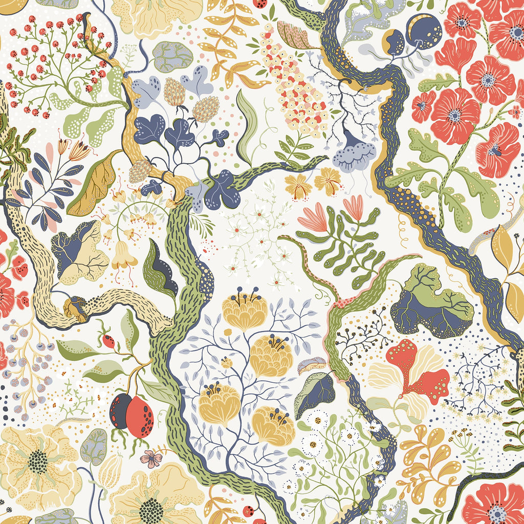 Ann Floral Vines Wallpaper
