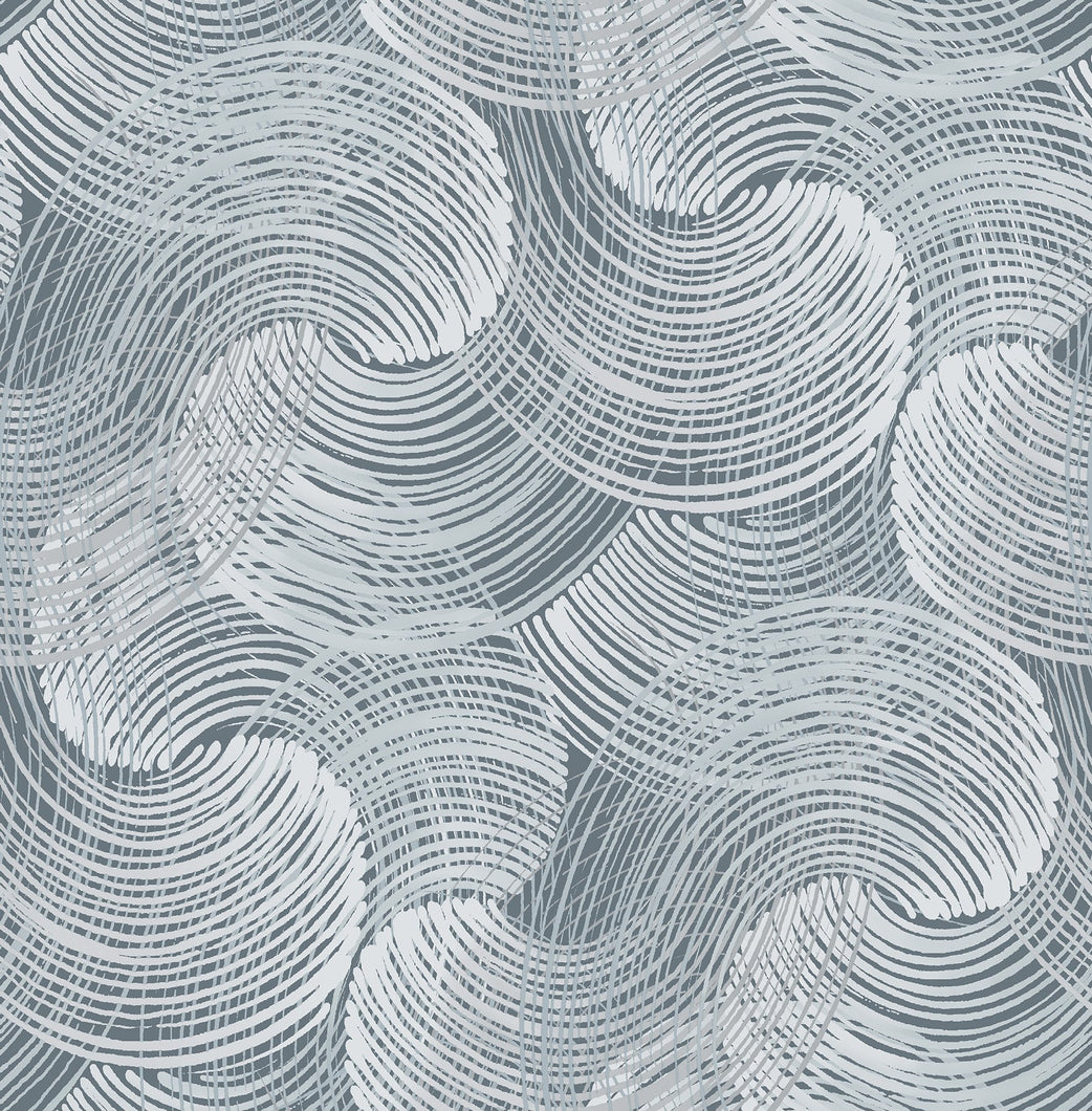 Karson Swirling Geometric Wallpaper